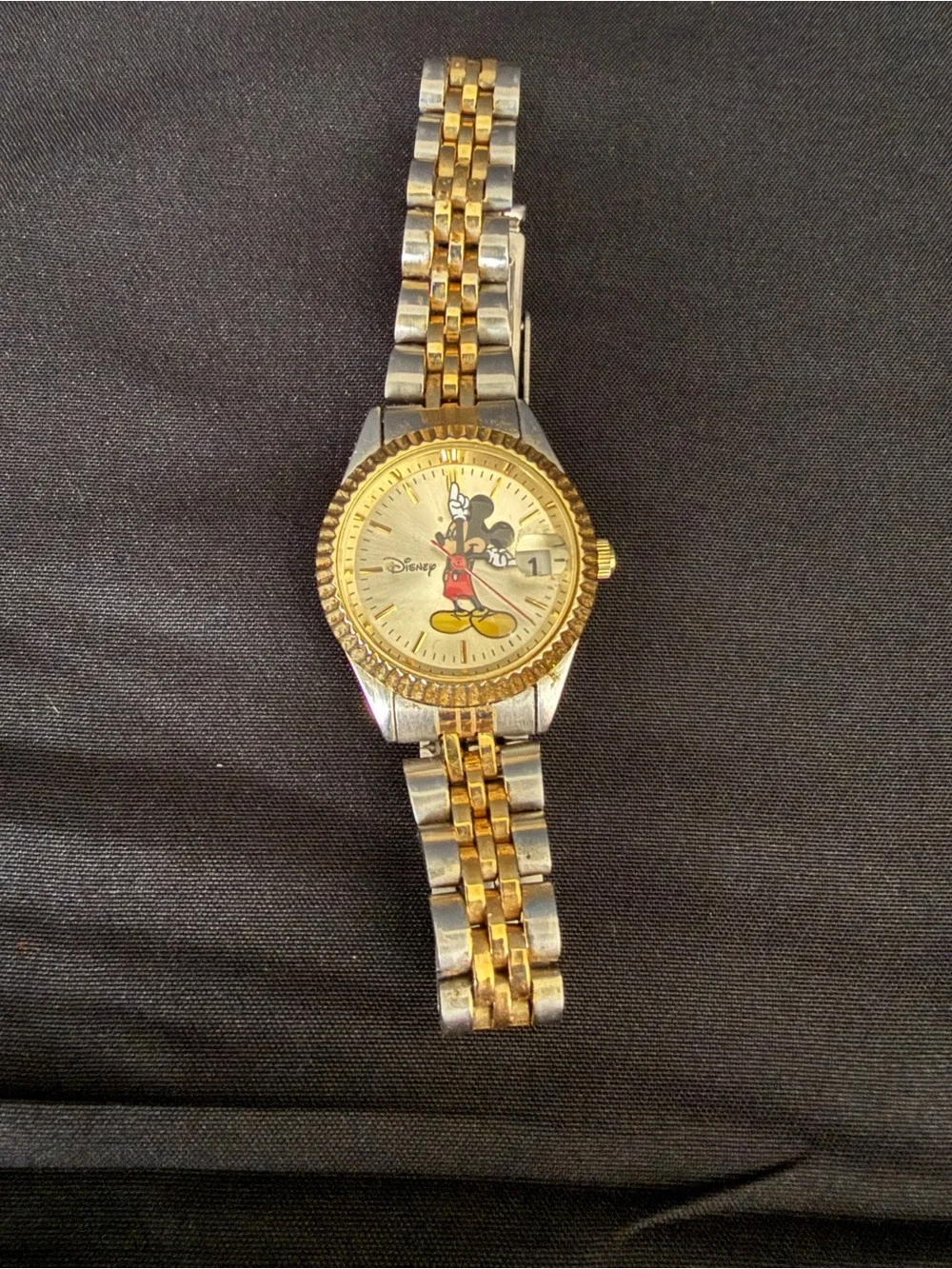 Disney Two-Tone Gold and Silver Mickey Mouse Wristwatch